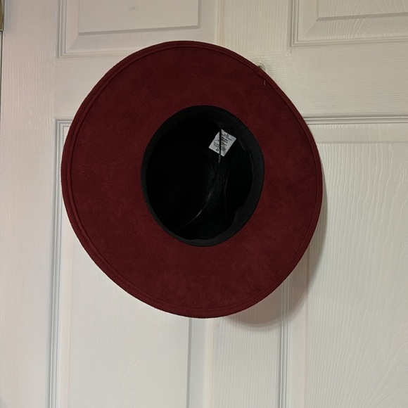 Maroon Fedora Hat Women - Picture 2 of 2